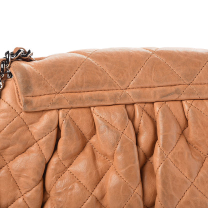 Chanel Washed Lambskin Quilted Medium Chain Around Flap Dark Beige 8 of 8