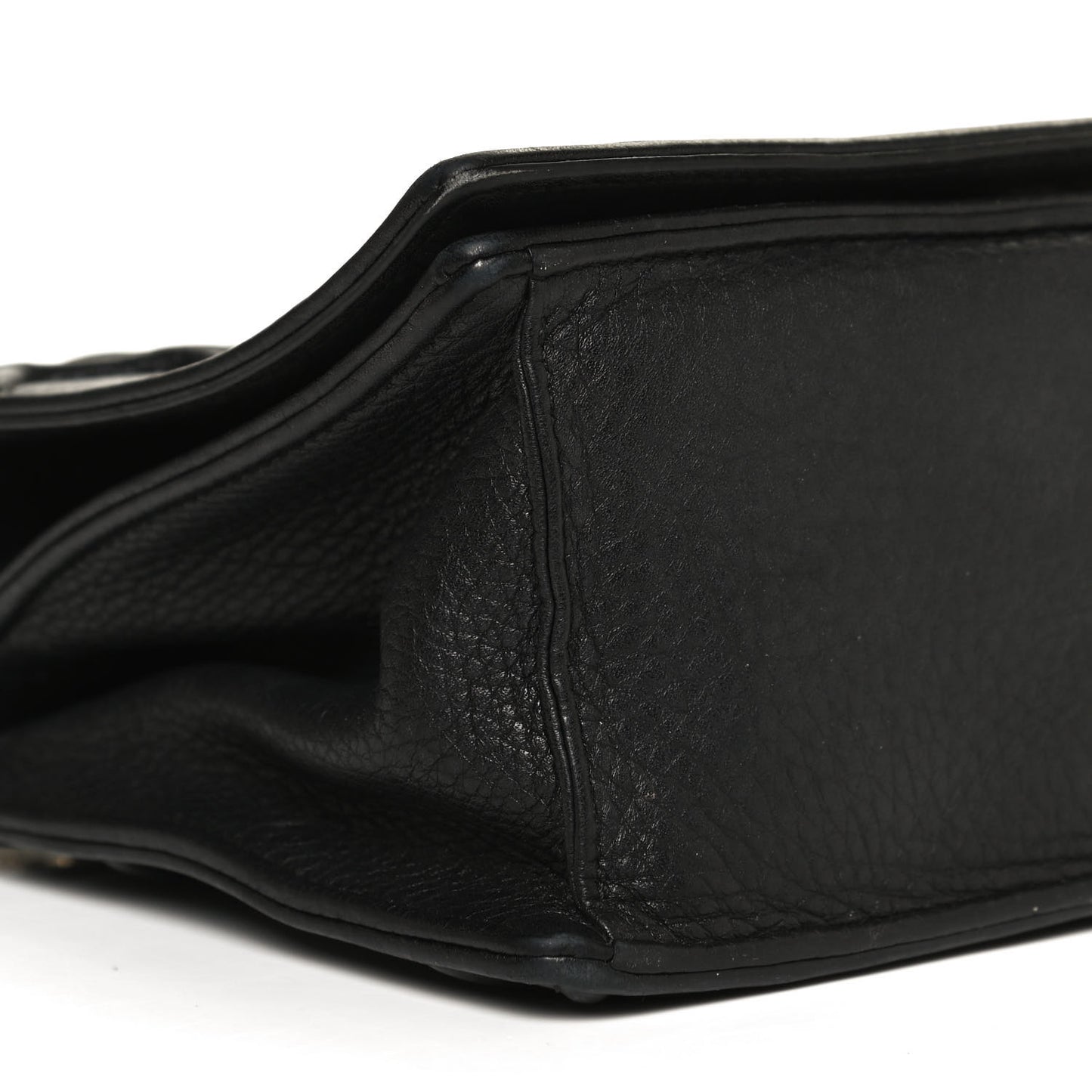 Grained Calfskin Small Diorama Flap Bag Black