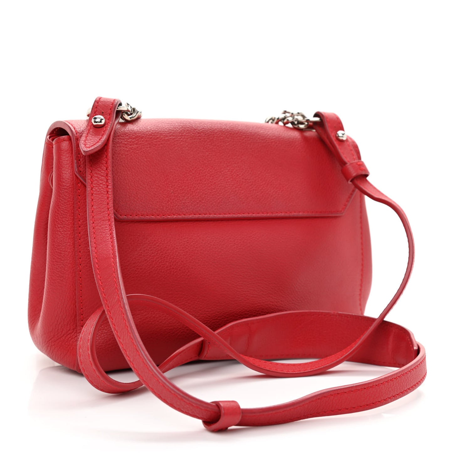 Calfskin Lockme II Chain Bag BB Rubis