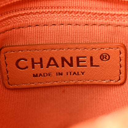 Chanel Calfskin Quilted Small CC Chain Bucket Backpack Orange 6 of 10