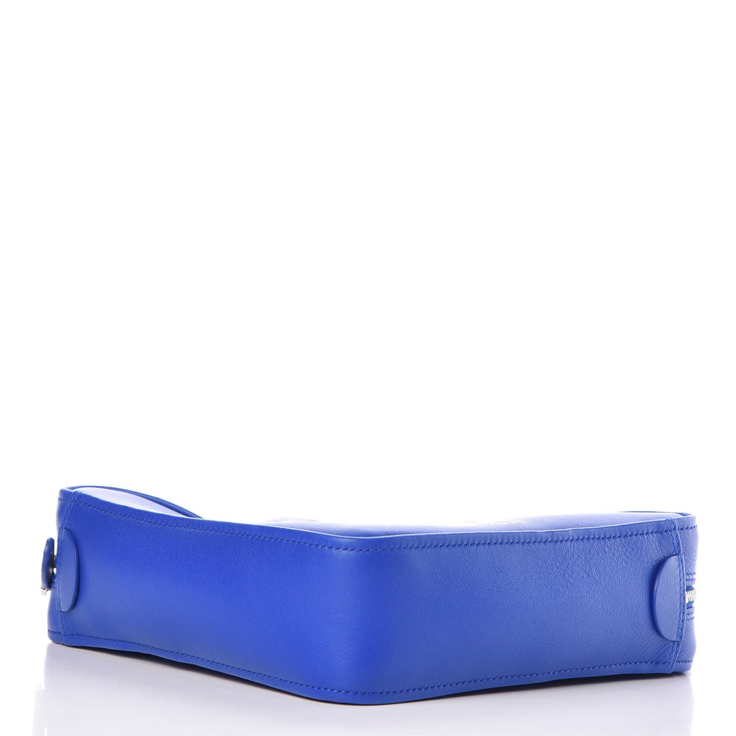 Shiny Day Calfskin Logo XS Triangle Chain Duffle Bleu Roi White
