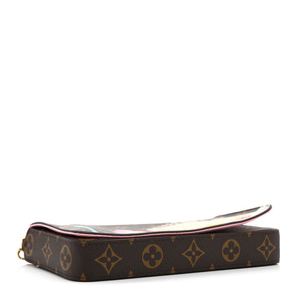 Louis Vuitton Monogram 2022 Christmas Animation Paris Pochette Felicie Chain Wallet Pink 5 of 10
