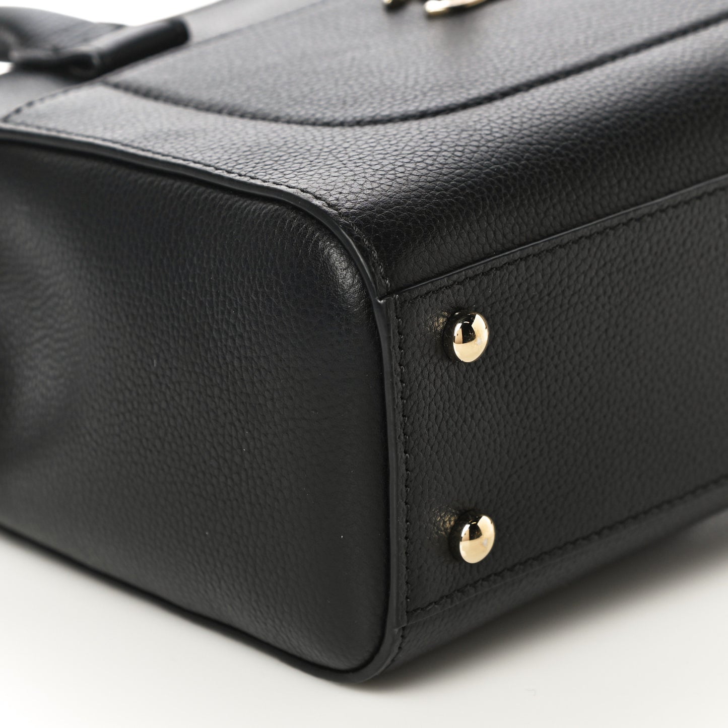 Grained Calfskin Mini Neo Executive Shopper Tote Black
