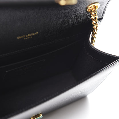Saint Laurent Grain De Poudre Small Monogram Kate Satchel Black 4 of 9