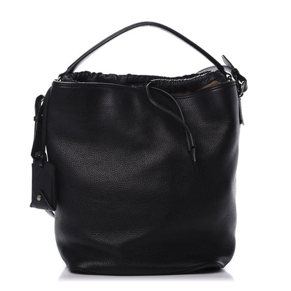 Burberry Grainy Calfskin Medium Check Ashby Hobo Black 1 of 10