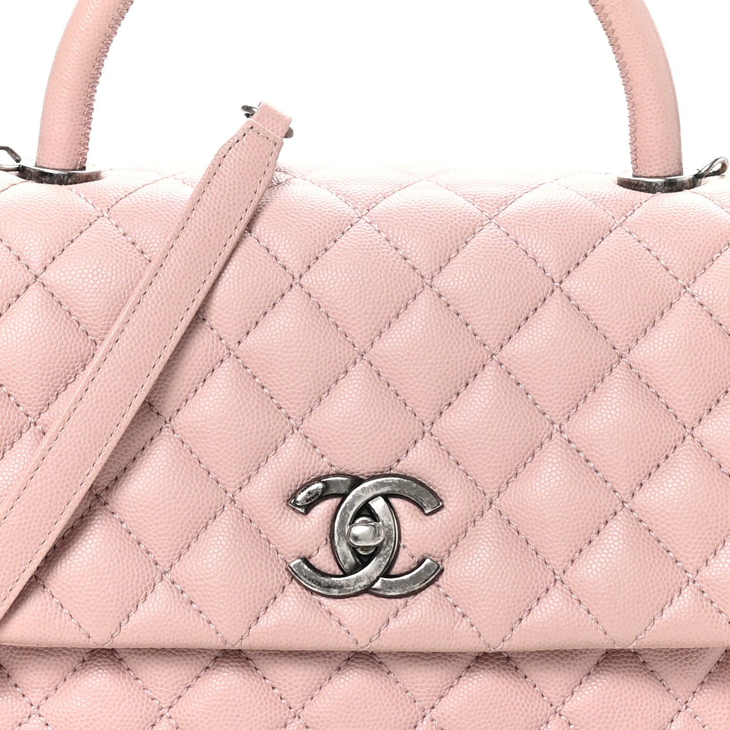 Chanel Caviar Quilted Small Coco Handle Flap Light Pink 8 of 10