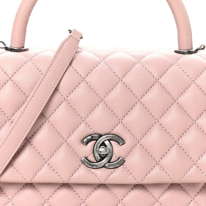Chanel Caviar Quilted Small Coco Handle Flap Light Pink 8 of 10