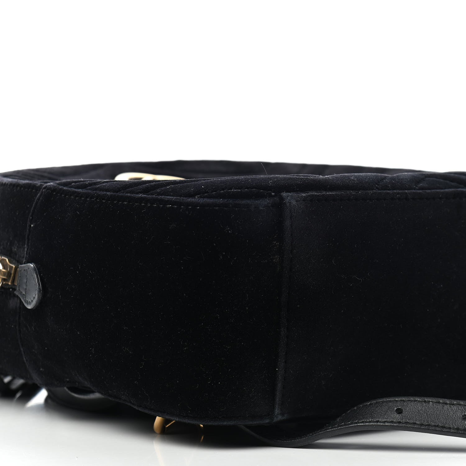 Gucci Velvet Matelasse GG Marmont Dome Backpack Black 11 of 12