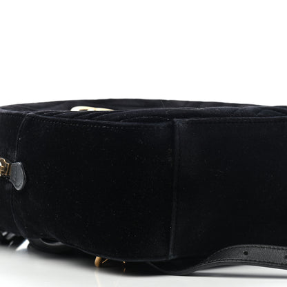 Gucci Velvet Matelasse GG Marmont Dome Backpack Black 11 of 12