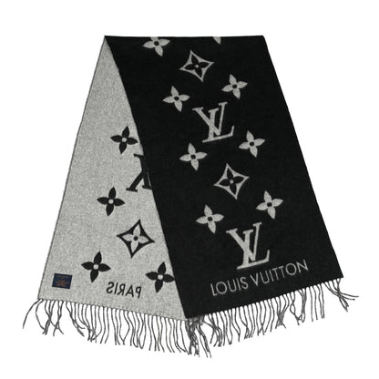 Louis Vuitton Cashmere Monogram Reykjavik Scarf Black 2 of 3