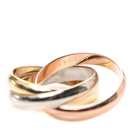 Cartier 18K Pink Yellow White Gold Classic Les Must De Cartier Trinity Ring 53 6.25 5 of 5