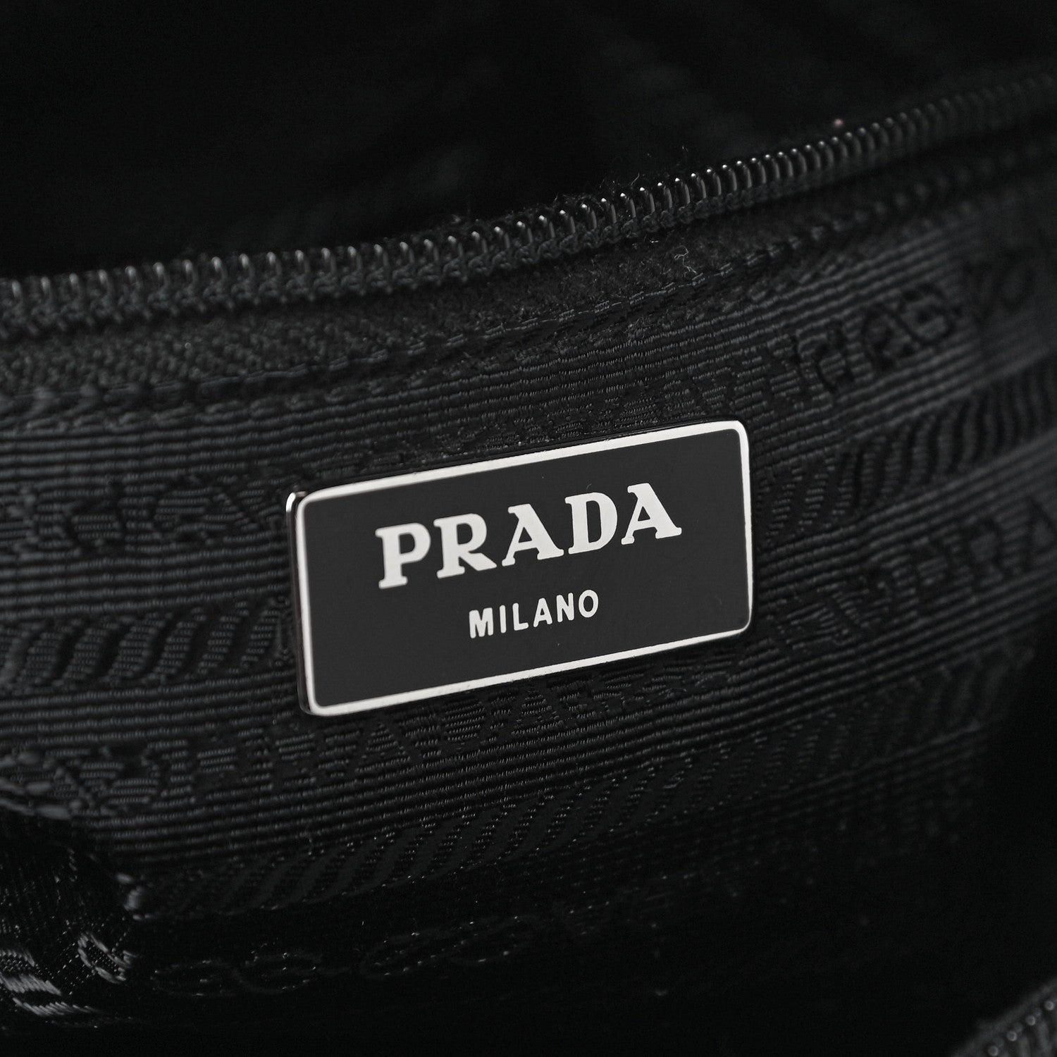 Prada Tessuto Nylon Studded New Vela Shoulder Bag Black Verde 5 of 11