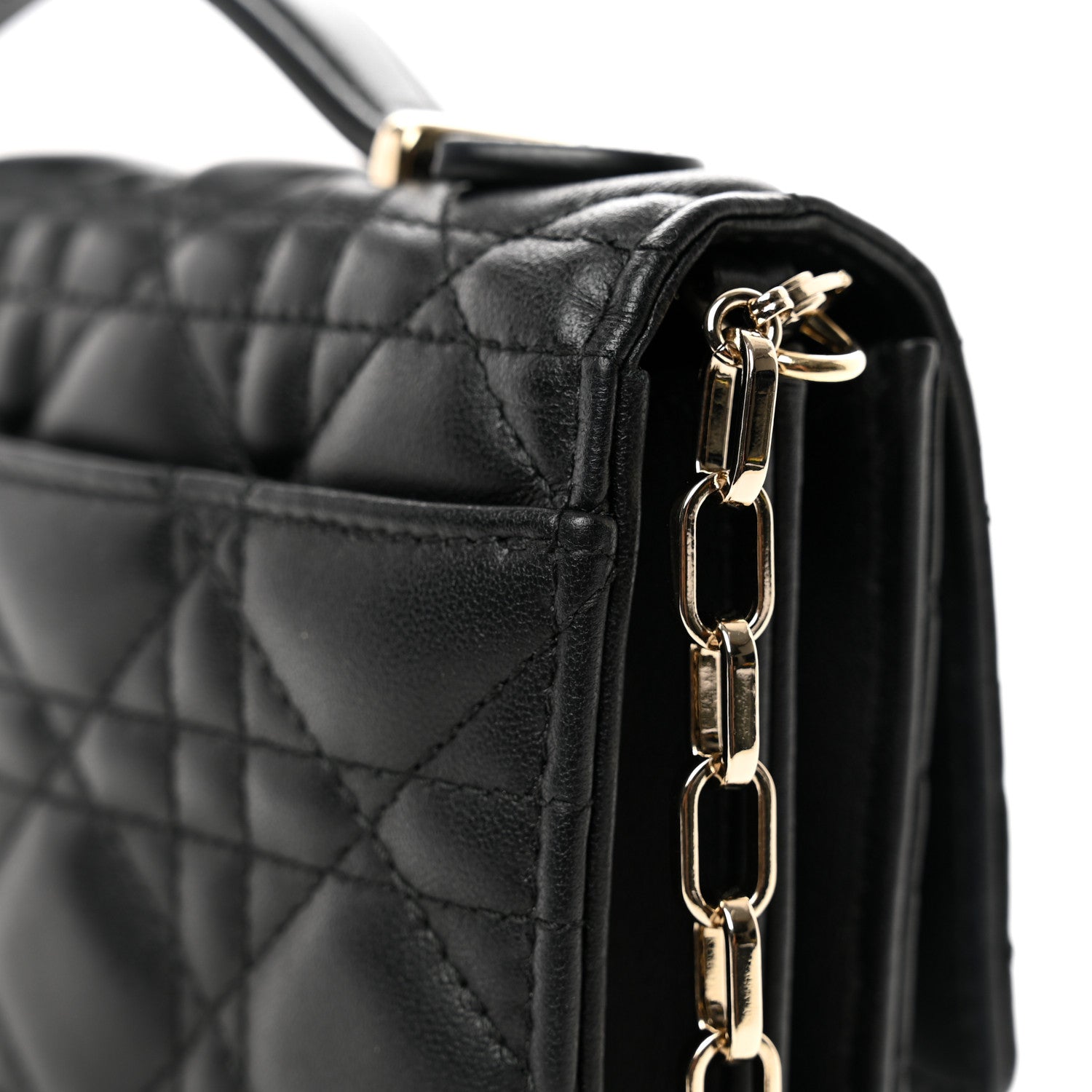 Christian Dior Lambskin Cannage Mini My Dior Bag Black 10 of 10