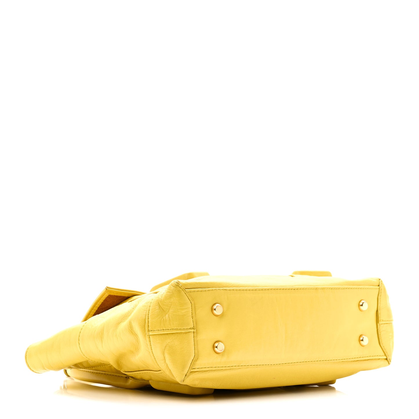 Paper Calfskin Maxi Intrecciato Medium Arco Yellow