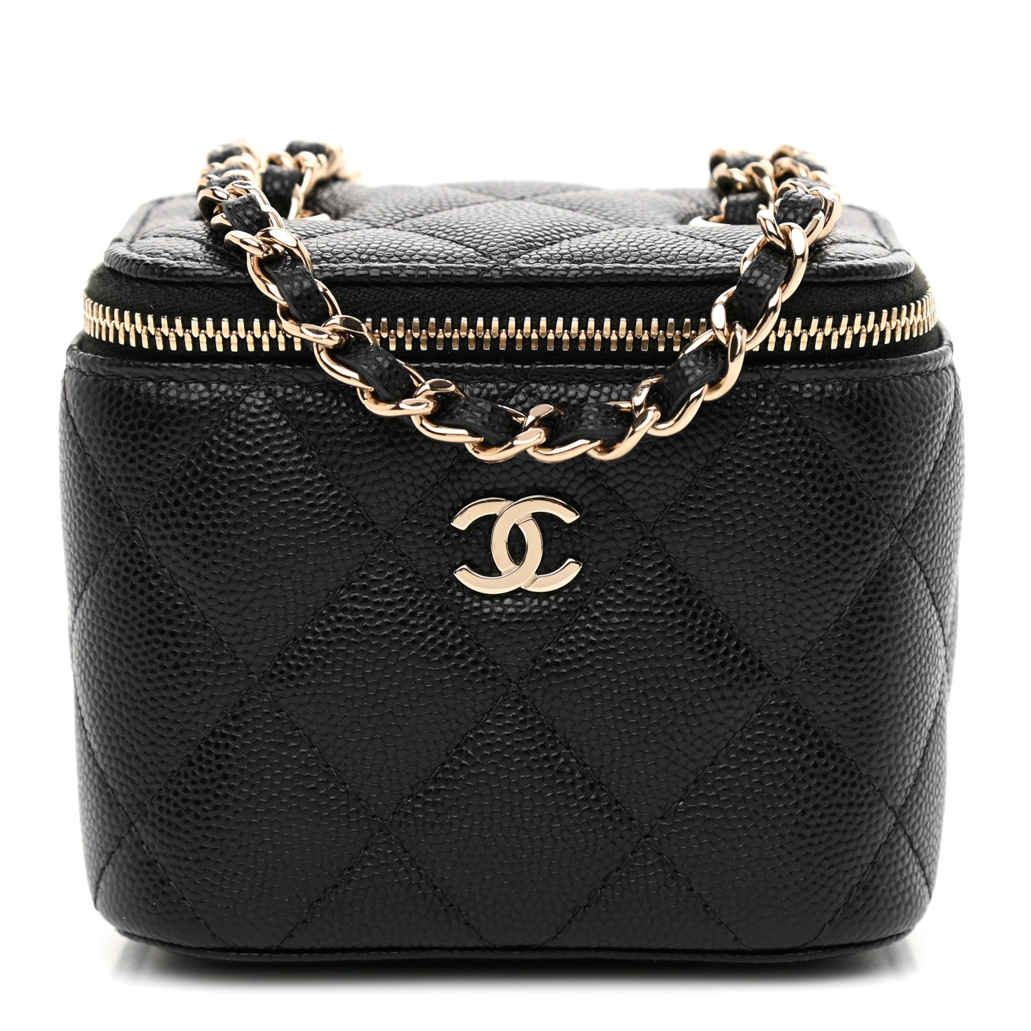 Chanel Caviar Quilted Mini Vanity Case With Chain Black 1 of 11