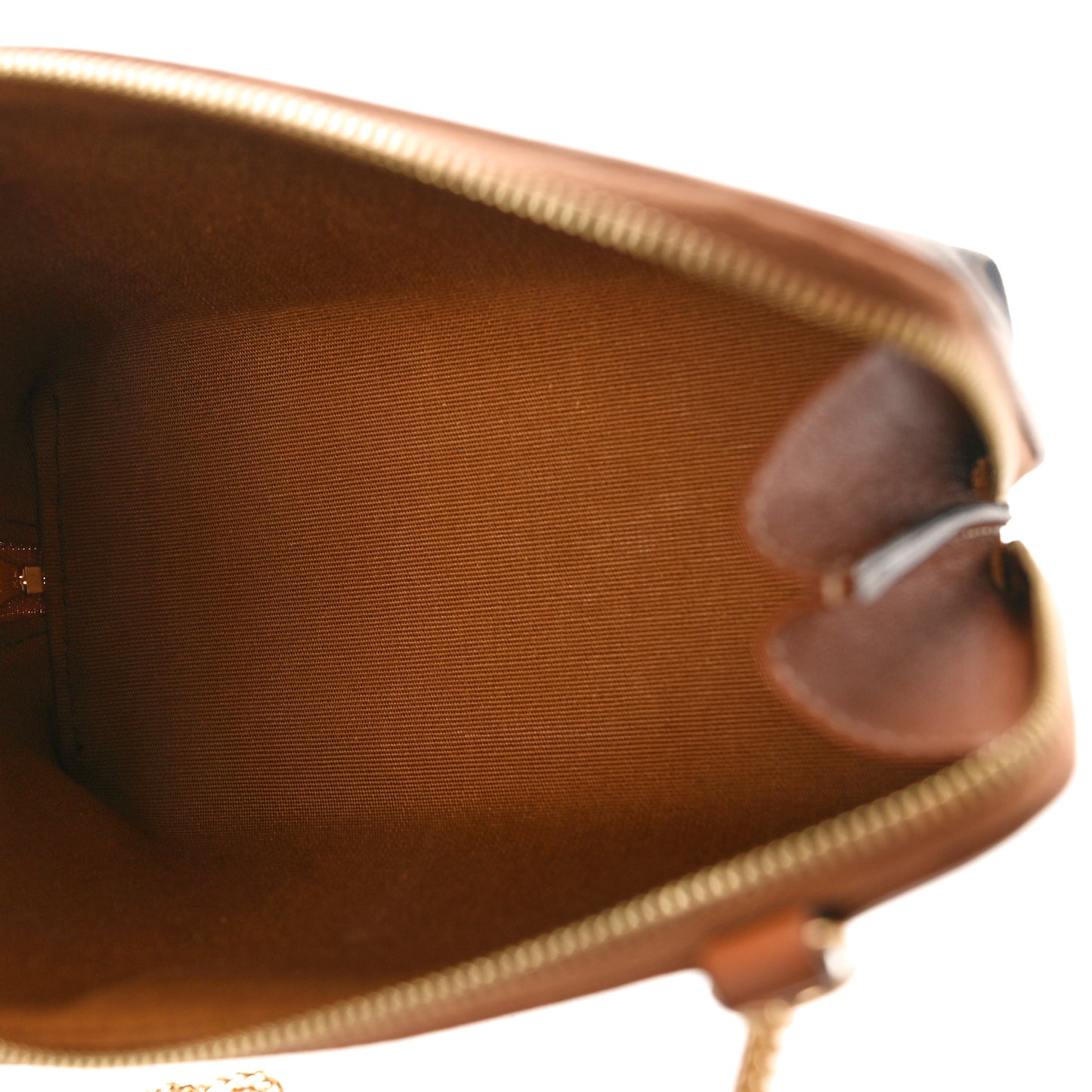 Triomphe Canvas Lambskin Clutch On Chain Tan