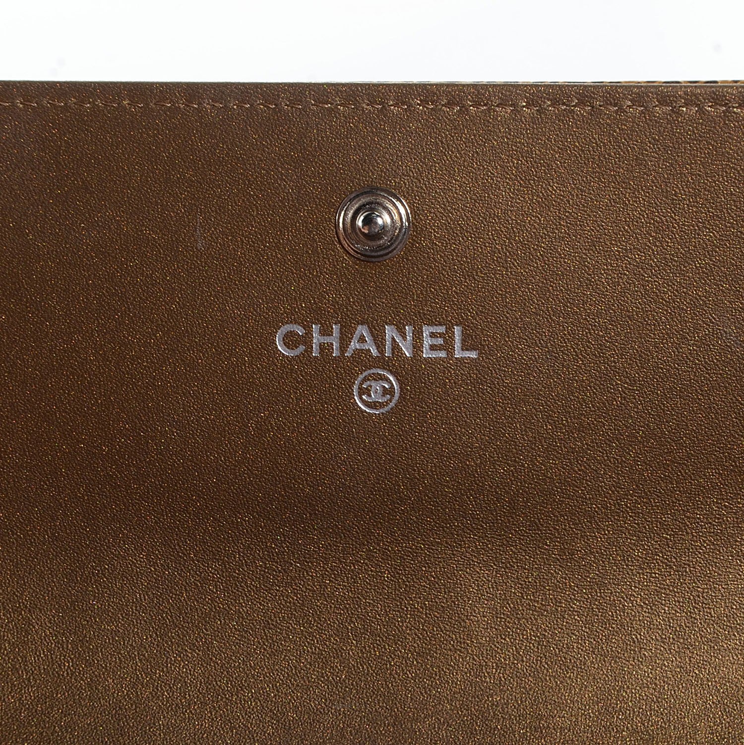 Chanel Caviar Large Gusset Flap Wallet Dark Gold 6 of 9