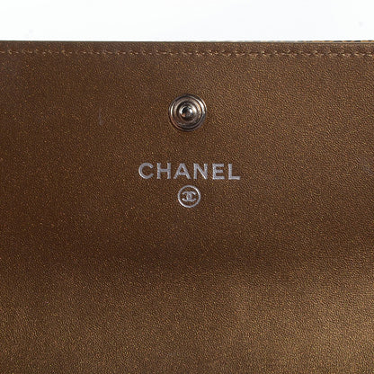 Chanel Caviar Large Gusset Flap Wallet Dark Gold 6 of 9