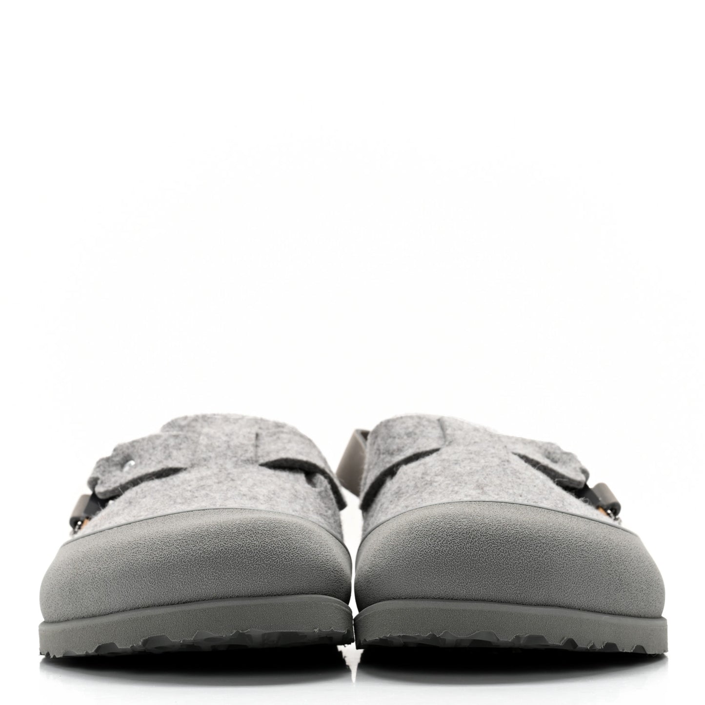 X BIRKENSTOCK Felted Wool Nubuck Calfskin Tokio Mule 41 Grey