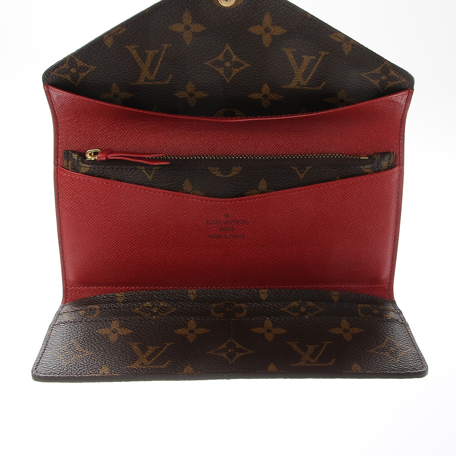 Louis Vuitton Monogram Josephine Wallet Red 7 of 9