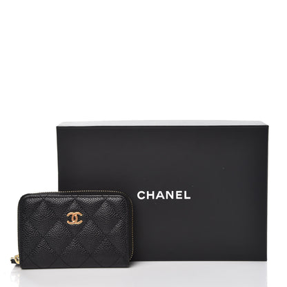 Chanel Caviar Quilted Zip Coin Purse Black 8 of 8