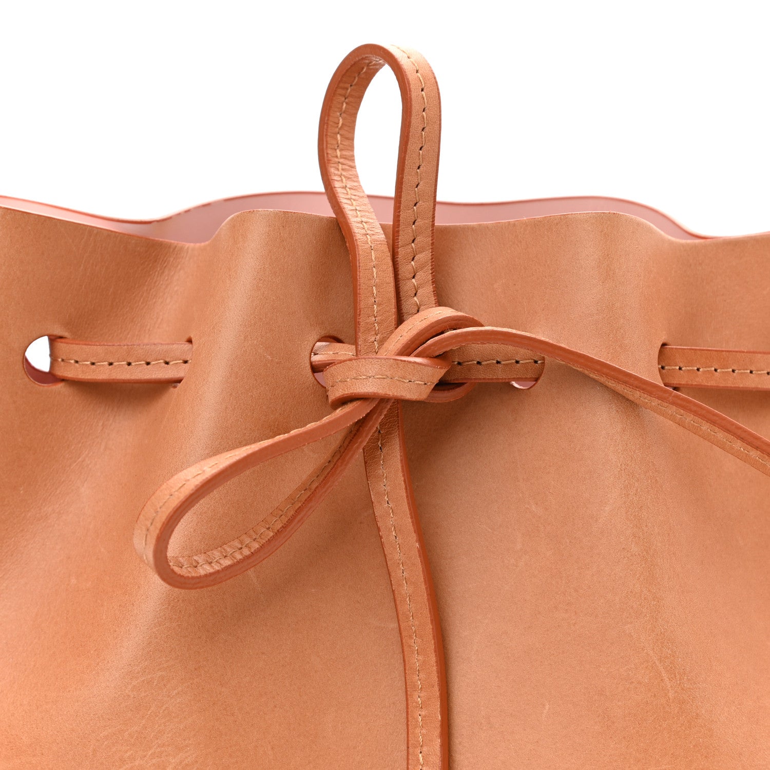 Mansur Gavriel Vegetable Tanned Calfskin Mini Bucket Bag Camello Rosa 7 of 10