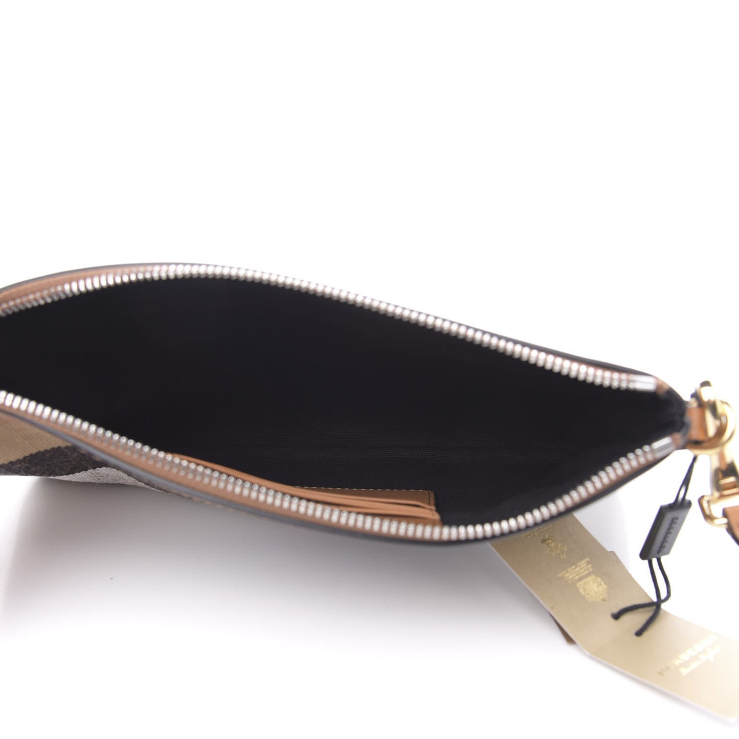 Mega Check Peyton Crossbody Clutch Bag Saddle Brown