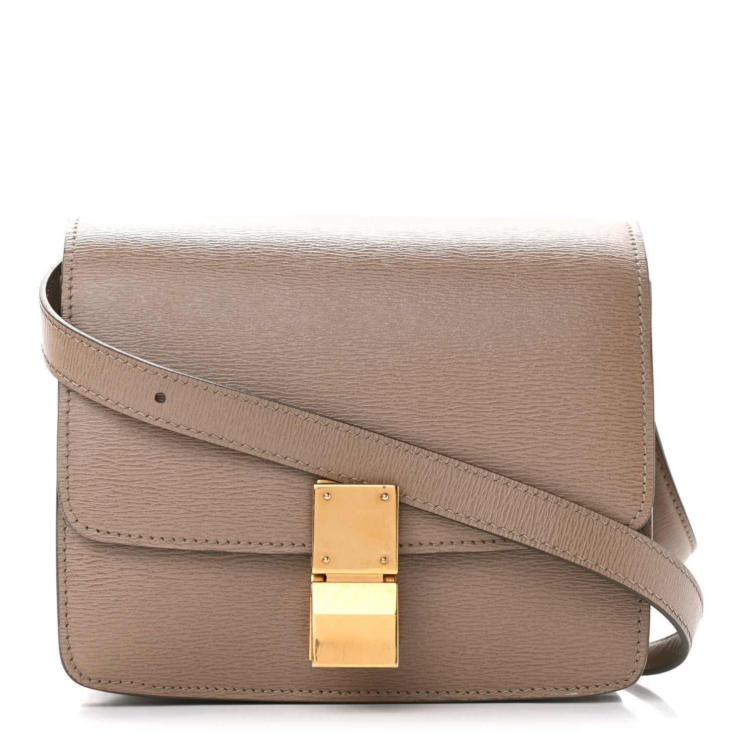 Celine Liege Calfskin Small Classic Box Flap Bag Taupe 1 of 9