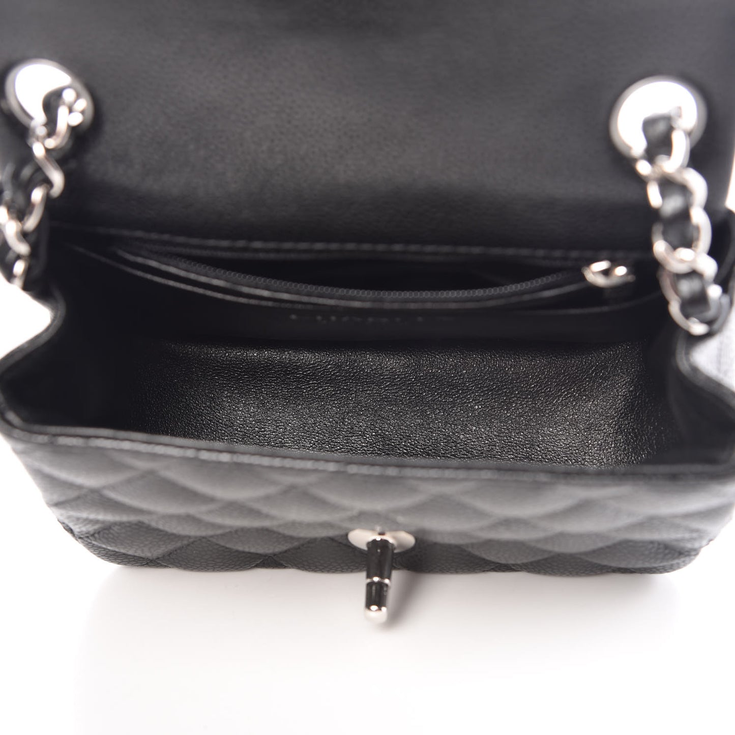 Caviar Quilted Mini Square Flap Black