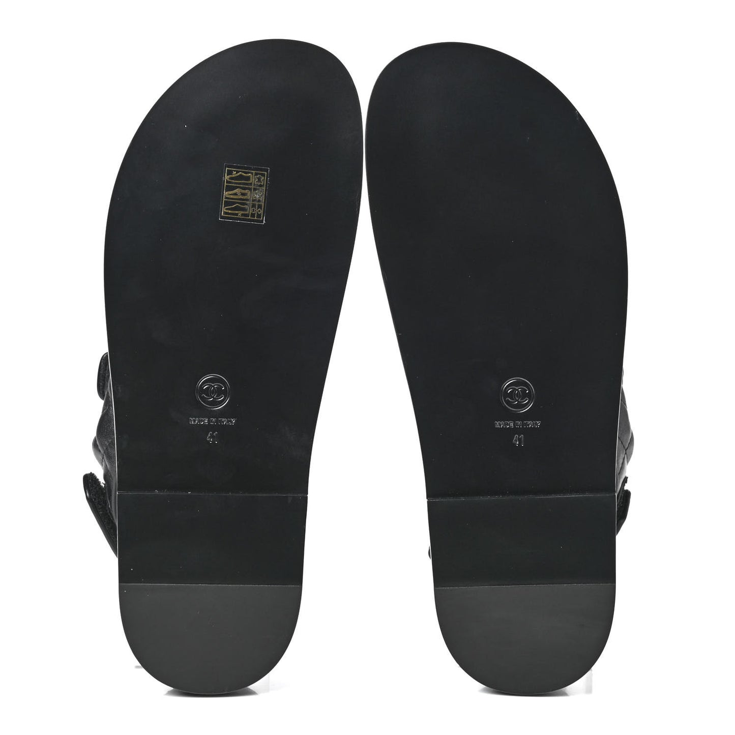 Lambskin Velcro Dad Sandals 41 Black