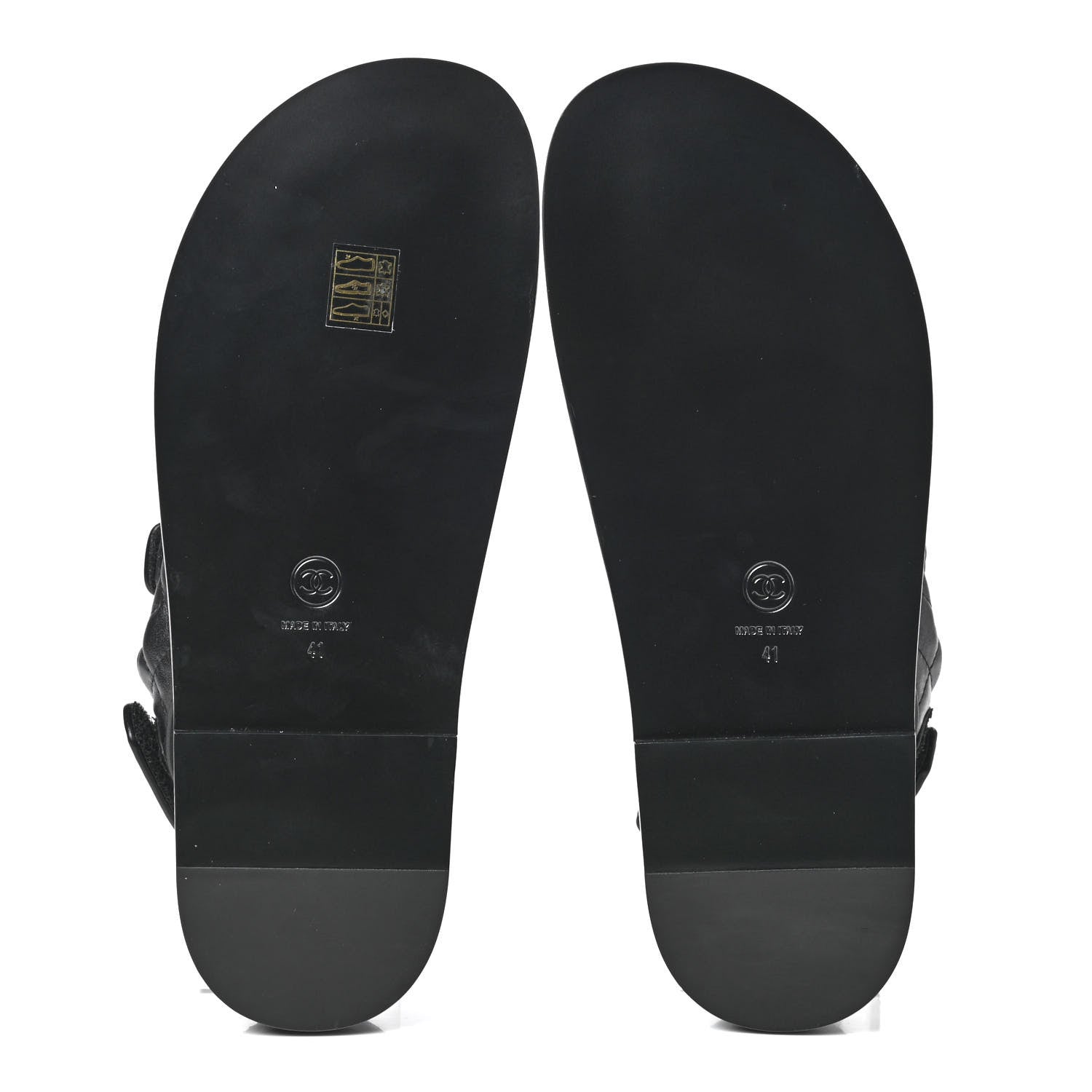 Chanel Lambskin Velcro Dad Sandals 41 Black 5 of 8