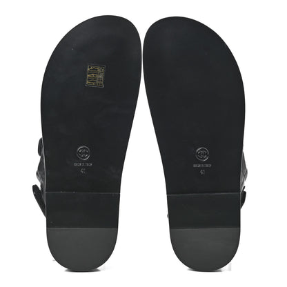 Chanel Lambskin Velcro Dad Sandals 41 Black 5 of 8