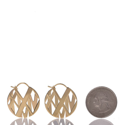 Tiffany 18K Yellow Gold Round Atlas Earrings 2 of 5