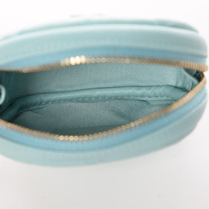 Chanel Caviar Quilted Zip Around Classic Coin Purse Light Blue 5 of 8