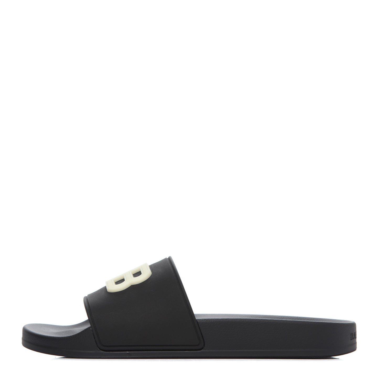 Rubber Womens BB Pool Slide Sandals 39 Black