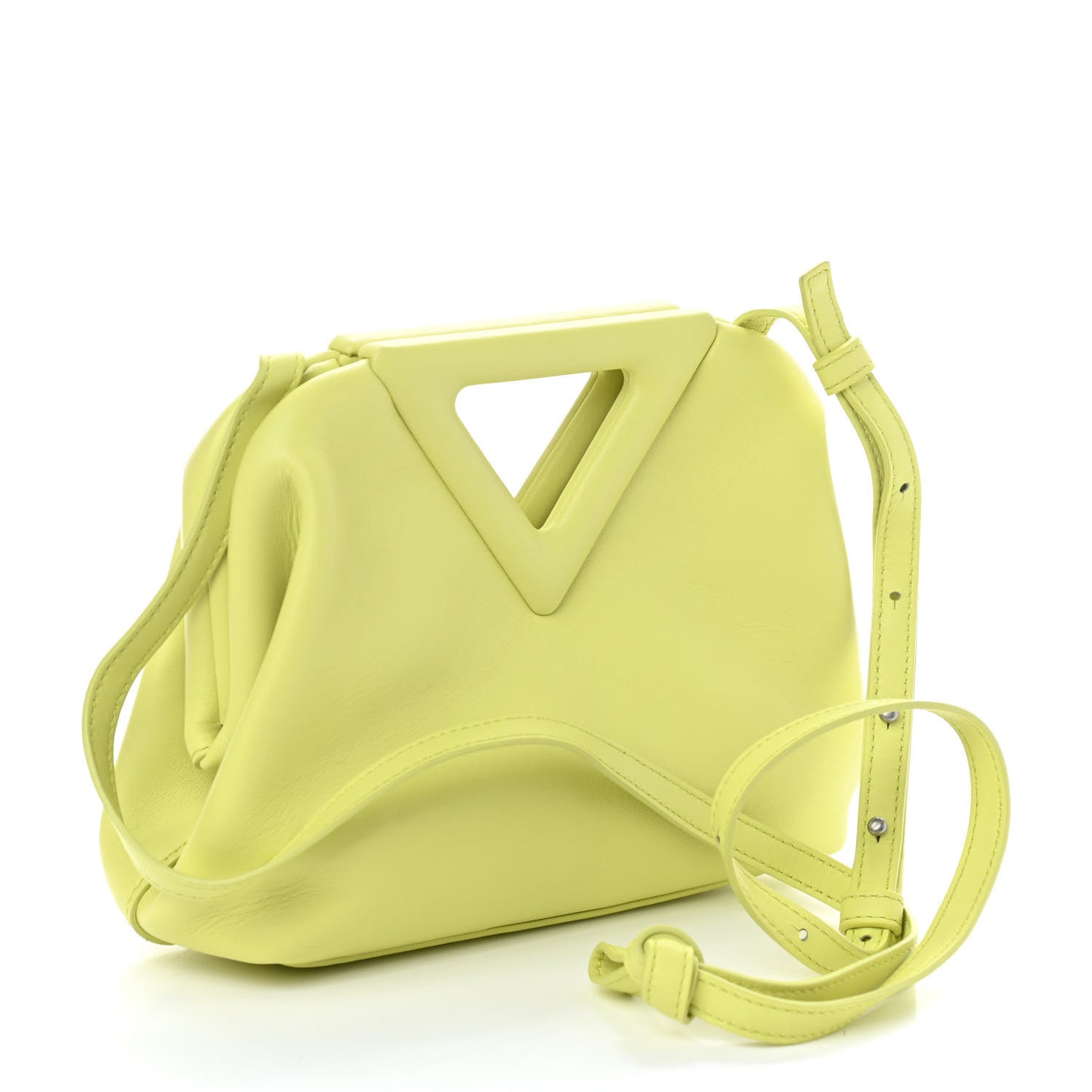 Calfskin Small The Point Triangle Bag Seagrass