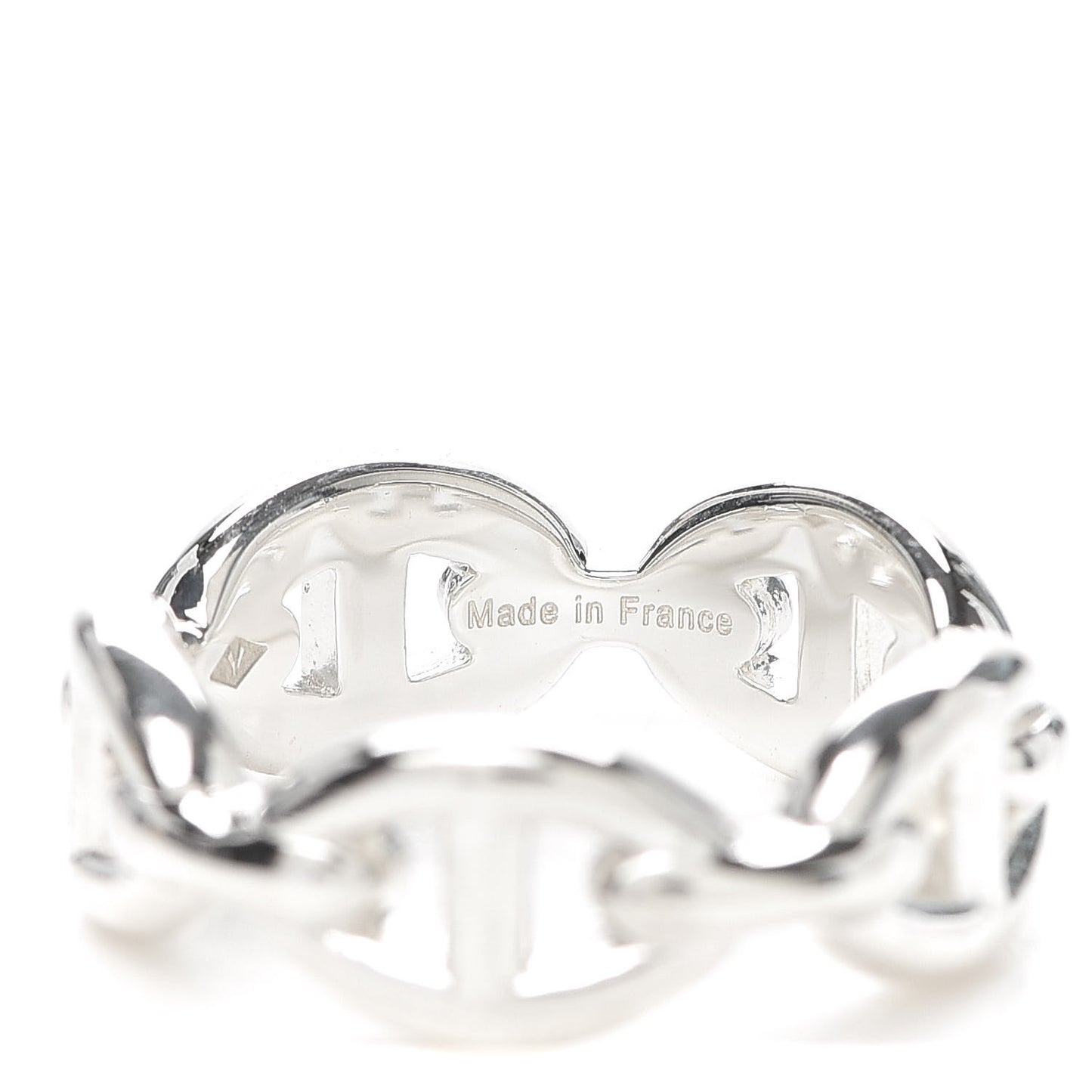 Sterling Silver PM Chaine d'Ancre Enchainee Band Ring 52 6