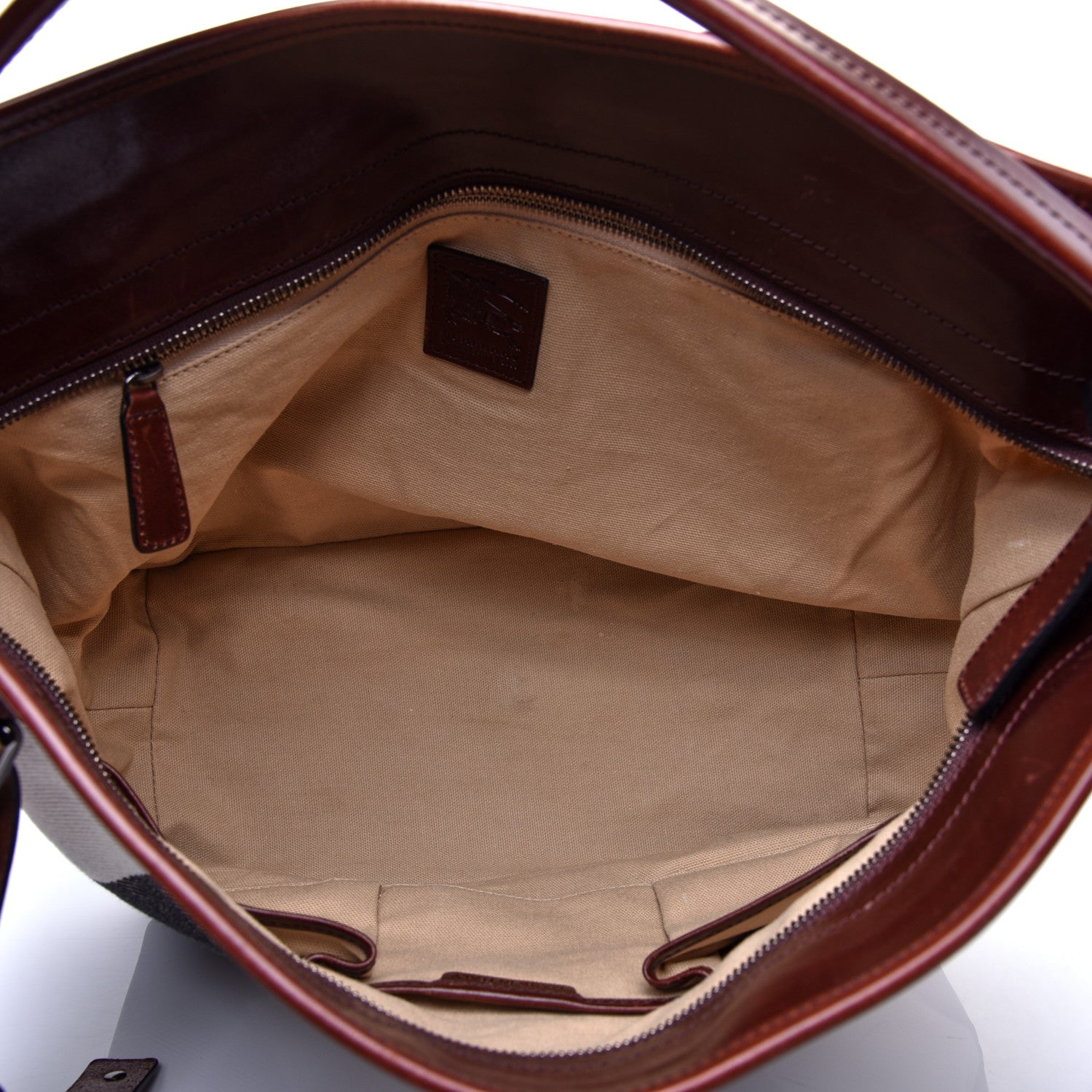 Burberry Canvas Mega Check Hobo Brown 5 of 13