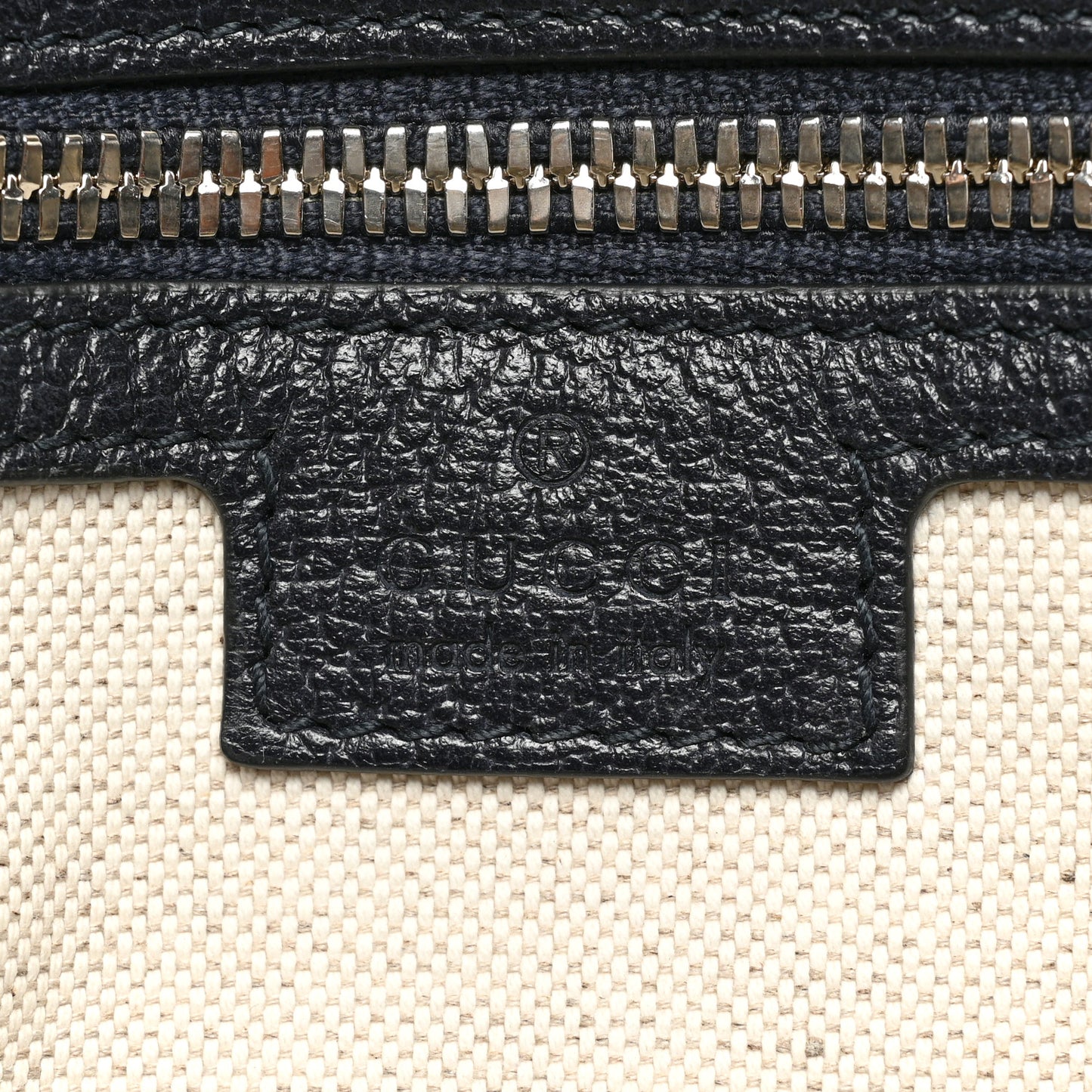 GG Supreme Monogram Textured Dollar Calfskin Web Medium Ophidia Duffle Bag Beige Blue