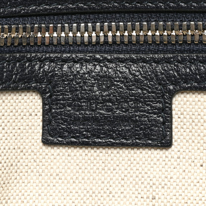 Gucci GG Supreme Monogram Textured Dollar Calfskin Web Medium Ophidia Duffle Bag Beige Blue 6 of 13