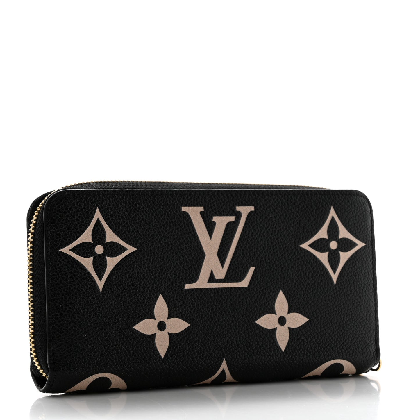 Empreinte Monogram Giant Zippy Wallet Black Beige