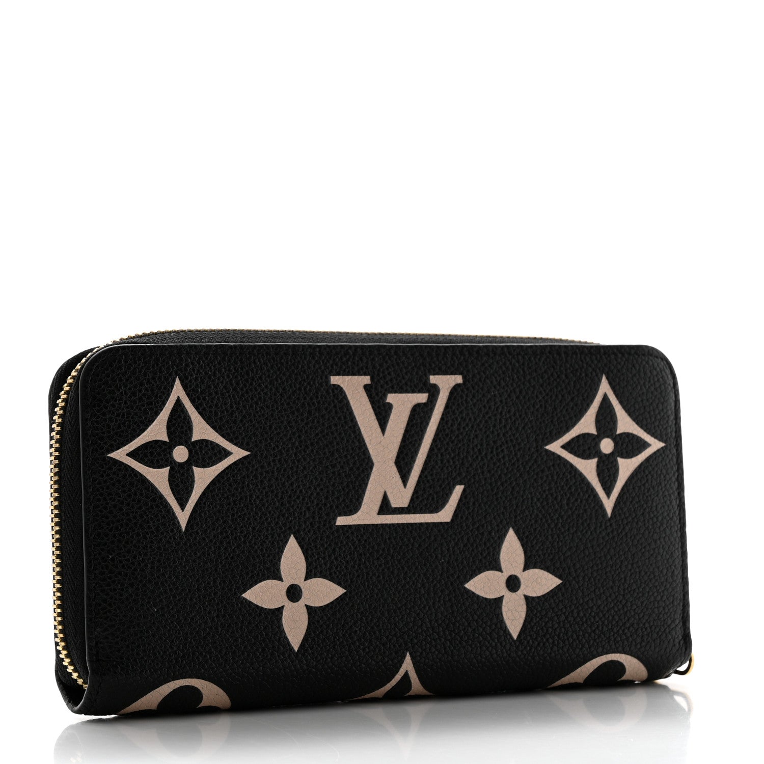 Louis Vuitton Empreinte Monogram Giant Zippy Wallet Black Beige 3 of 7