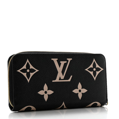 Louis Vuitton Empreinte Monogram Giant Zippy Wallet Black Beige 3 of 7