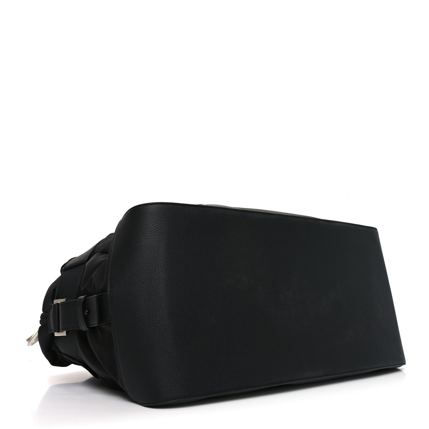 Salvatore Ferragamo Nylon Calfskin Cut Out Duffle Bag Black 3 of 9