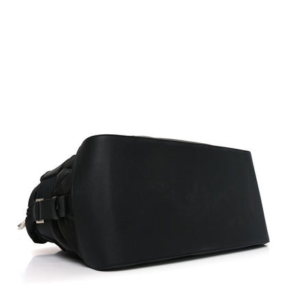 Salvatore Ferragamo Nylon Calfskin Cut Out Duffle Bag Black 3 of 9