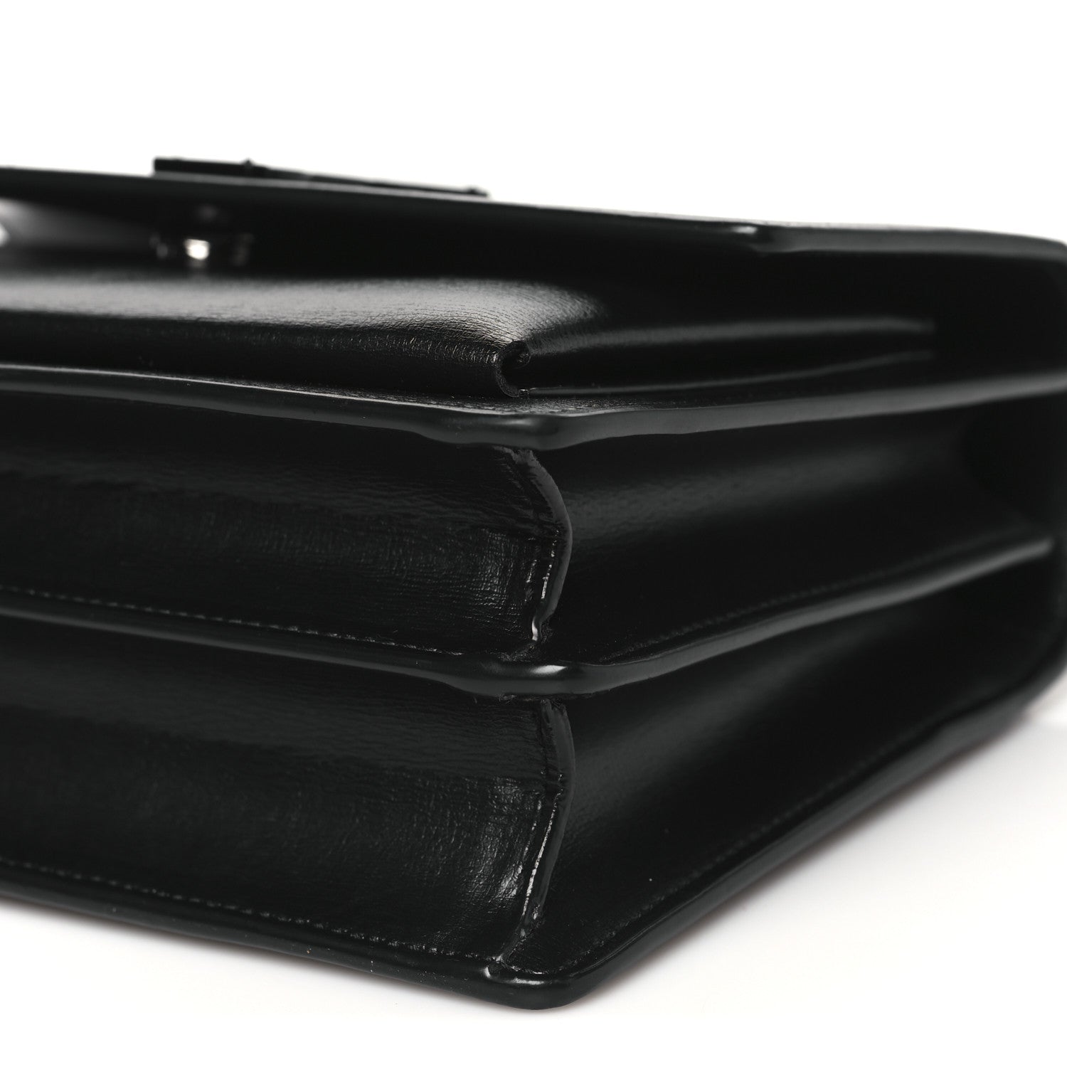 Saint Laurent Calfskin Medium Monogram Monochrome Sunset Black 10 of 11