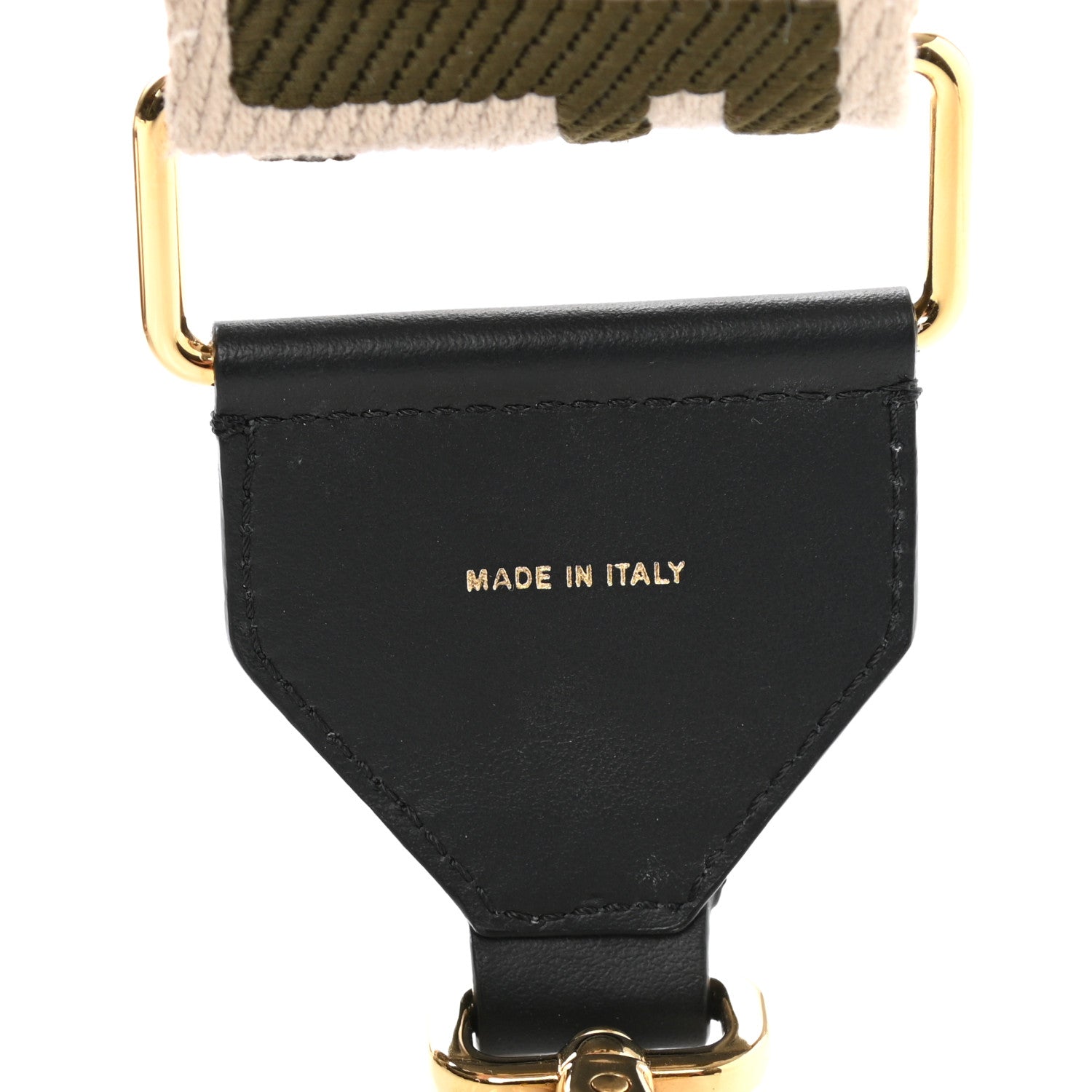 Fendi Ribbon Vitello Century FF 1974 Adjustable Strap You Nuvola Verde Black 4 of 5