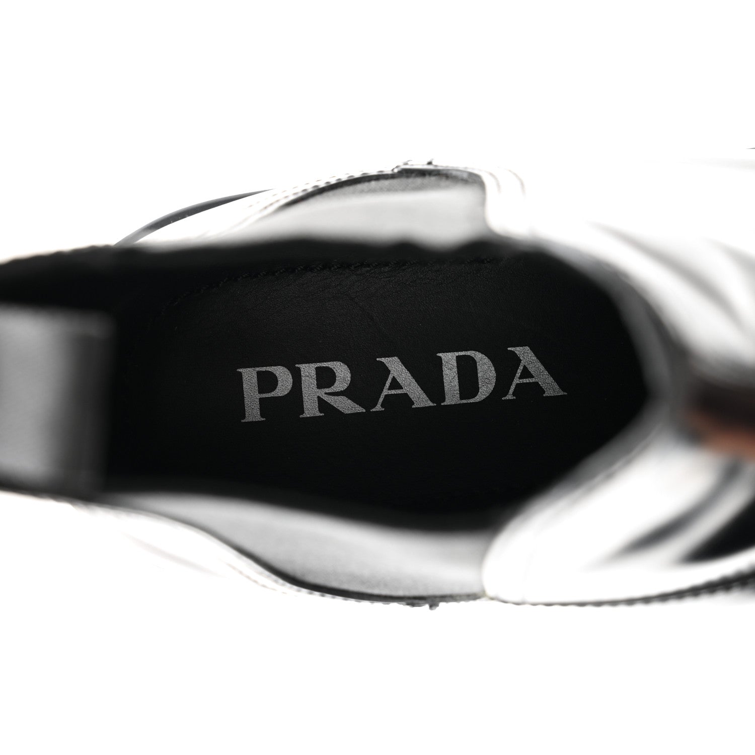 Prada Spazzolato Rois Womens Monolith Chelsea 55mm Ankle Boots 39 Black 9 of 12