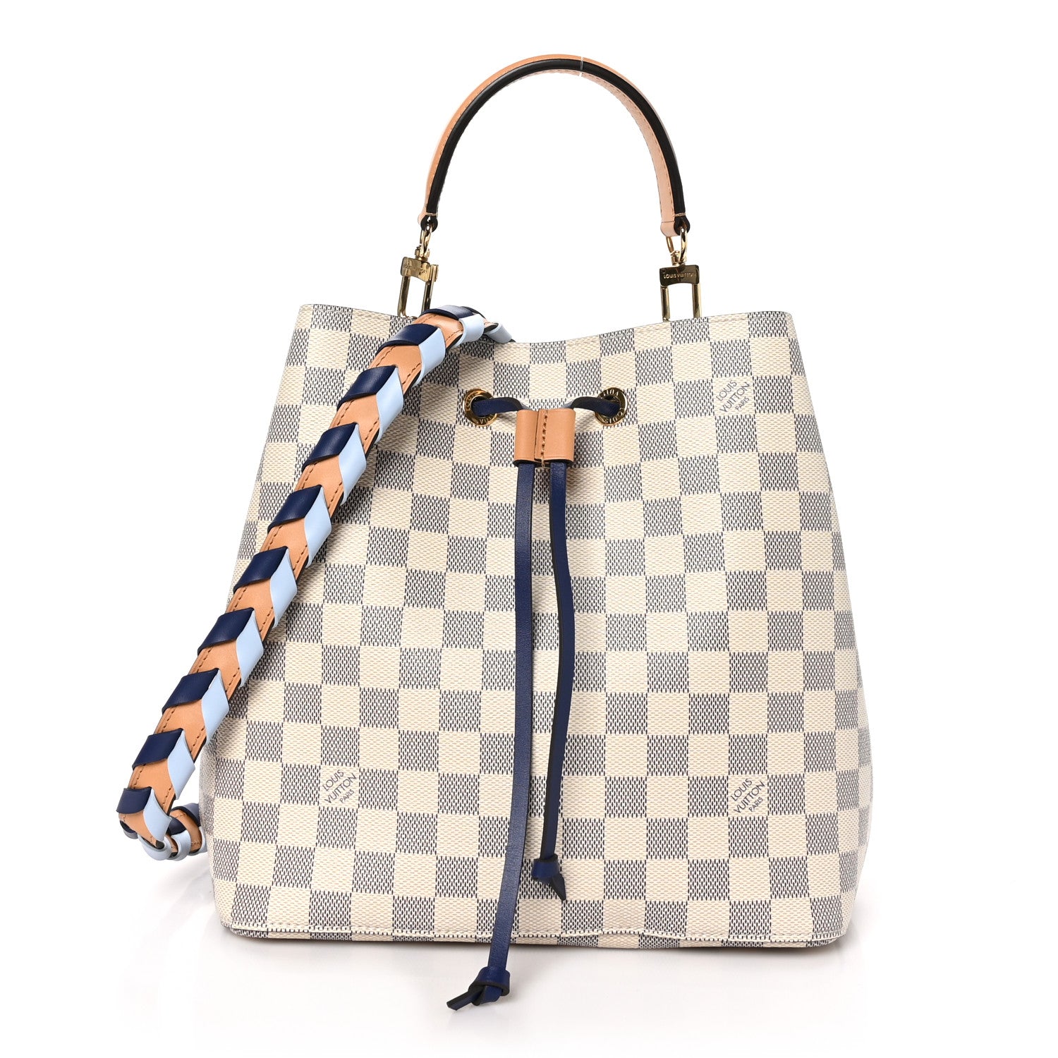Louis Vuitton Damier Azur Braided Neonoe MM Blue 1 of 10