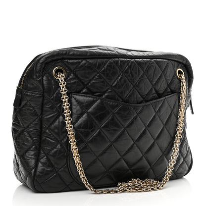 Chanel Aged Calfskin Quilted Large Reissue Camera Case Black 3 of 10